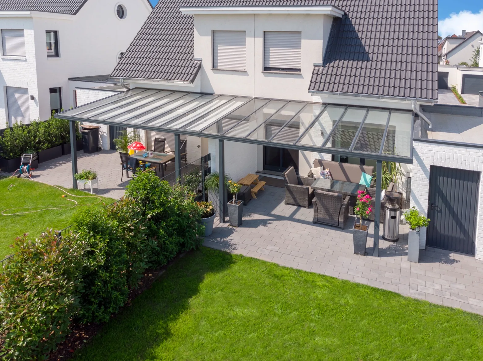 Terrassenüberdachung mit Glasdach für Saarbrücken
